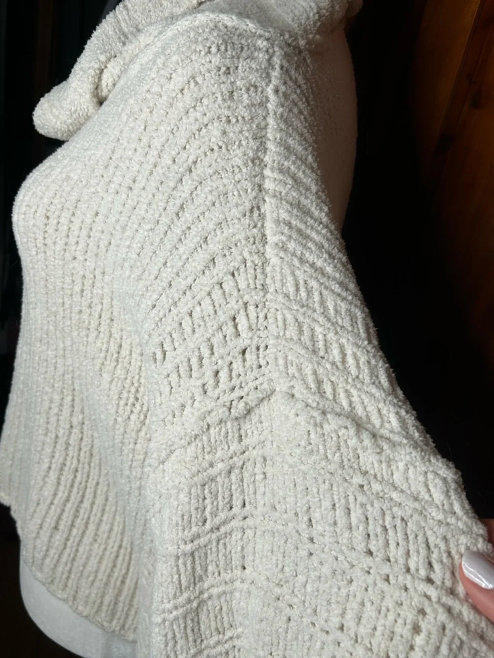 Free People "Be Yours" Cowl Neck Chunky Pullover Sweater Oversized Cottagecore - Picture 10 of 17